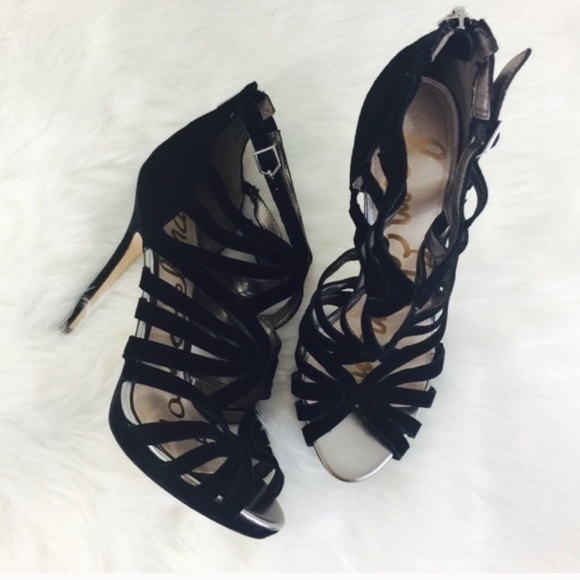 Sam Edelman Shoes - SAM EDELMAN suede caged heels 6-6.5